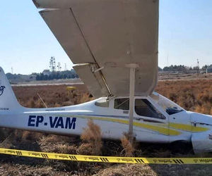 خروج هواپیمای آموزشی از باند فرودگاه بین المللی پیام