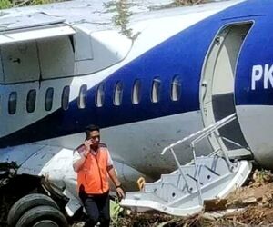 حادثه برای خروج هواپیمای مسافربری تریگانا از باند فرودگاه +تصاویر


