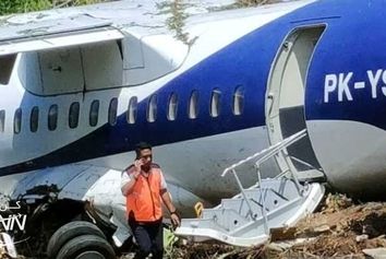 حادثه برای خروج هواپیمای مسافربری تریگانا از باند فرودگاه +تصاویر

