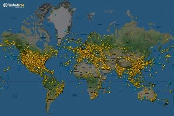 امروز در ساعت ۷ بعد از ظهر تعداد ۷۱۵۰ پرواز توسط فلایت رادار ردیابی شده که در حال پرواز بودند