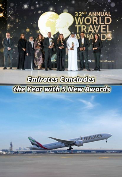 هواپیمایی "امارات" سال ۲۰۲۵ با اقتدار و رکوردشکنی در جوایز جهانی به پایان رسید